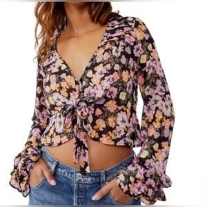 Free People Floral Blouse • Size XS • New with Tags✨